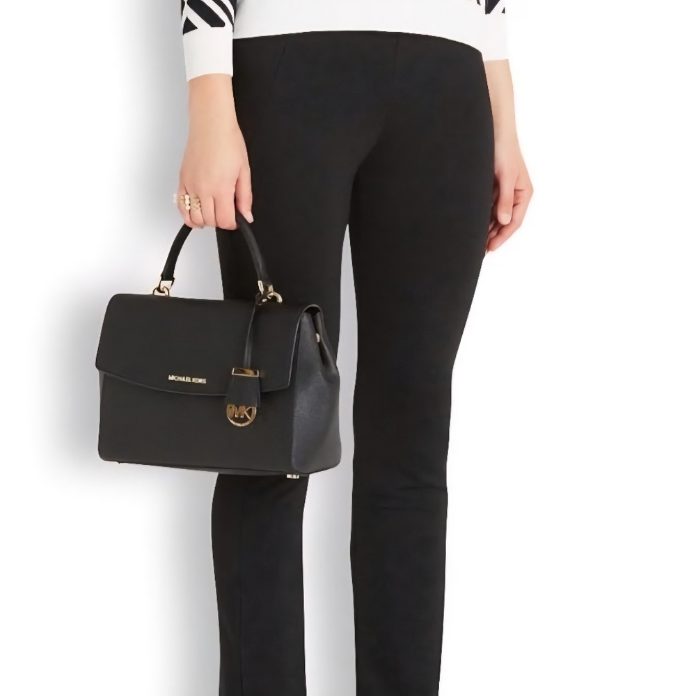 Michael Kors AVA Black Satchel Handbag